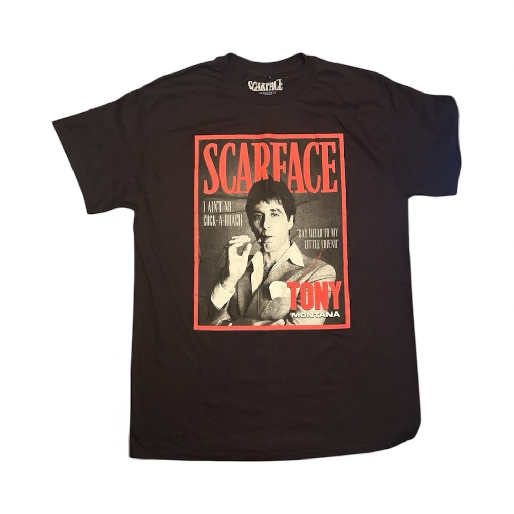 Hybrid Apparel Black and Red Scarface Tee